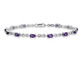 2.70 Carat (ctw) Purple Amethyst Infinity Bracelet in Sterling Silver